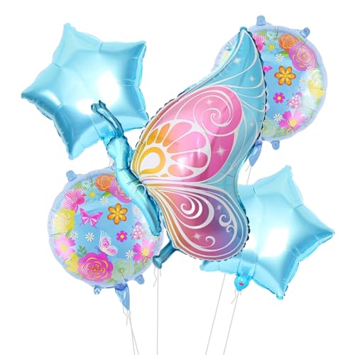 GYHWOFUL Schmetterling Geburtstag Deko Set für Mädchen, Schmetterling Luftballon Party Deko, Schmetterling Folienballon kindergeburtstag deko von GYHWOFUL