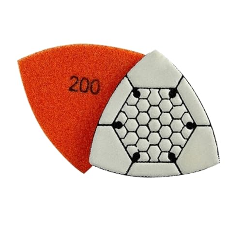 GYQIZSS 1/7Pcs Dreieck Schleif Pad 90mm Diamant Trocken Polieren Pad Schleifpapier for Erneuerer Werkzeug Multi-Funktion oszillierende Schleifen Pads von GYQIZSS