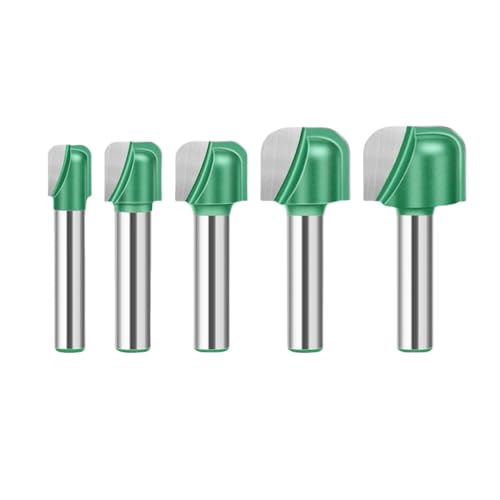 GYQIZSS 1-5Pcs 8mm Schaft Durchmesser Schüssel Tablett Router Bit Runde Nase Fräser Mit for Holzbearbeitung Radius core Box Vollhartmetall von GYQIZSS