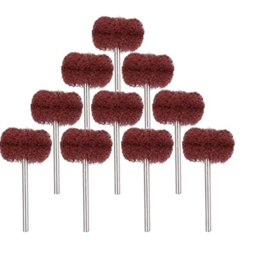 GYQIZSS 10 Stück Mini-Bohrer-Schleifbürste, Nylon-Polierscheibe mit 3 mm/2,35 mm Schaft for Drehwerkzeug-Zubehör-Set von GYQIZSS