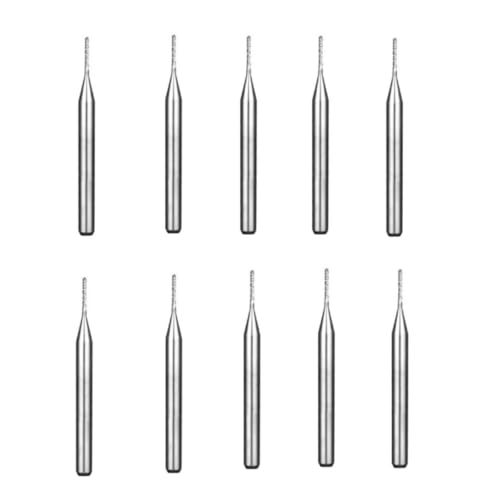 GYQIZSS 10 stücke Fräser Router Bit 0,6mm-3,175mm Hartmetall-schaftfräser for Maschine 1/8 "Schaft Fräsen werkzeug Gravur Router Bits von GYQIZSS