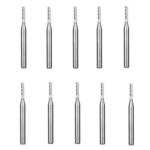 GYQIZSS 10 stücke Fräser Router Bit 0,6mm-3,175mm Hartmetall-schaftfräser for Maschine 1/8 "Schaft Fräsen werkzeug Gravur Router Bits von GYQIZSS