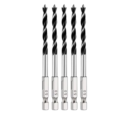 GYQIZSS 3/5/7PCS 3/4/5/6/7/8/10mm 1/4 sechseckigen Griff Drei Spitzen Holz Bohrer Bit Set Holzbearbeitung Loch Reiben Power Tool von GYQIZSS