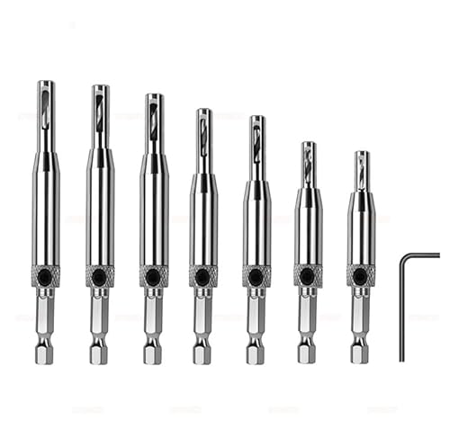 GYQIZSS 4/7/8PCS Kernbohrer Set Locher Scharnier Tapper for Türen Selbstzentrierende Holzbearbeitungswerkzeuge von GYQIZSS