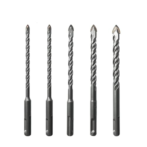 GYQIZSS 5PCS Glas Keramik Fliesen Beton Bohrer Set 6/8/10/12mm Hartmetall SDS Plus 160mm Mauerwerk Bohrer von GYQIZSS