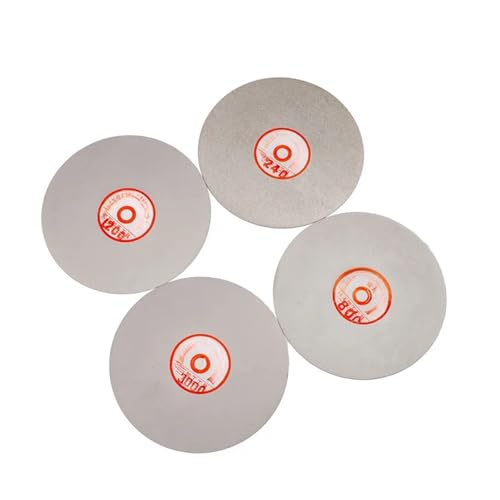 GYQIZSS 6 "Zoll 150mm Körnung 240-3000 Grob-Fein Diamant-Schleifscheiben Schleifscheibe Beschichtet 4 Stück/Set Flache Lap Disk Lapidarwerkzeuge von GYQIZSS