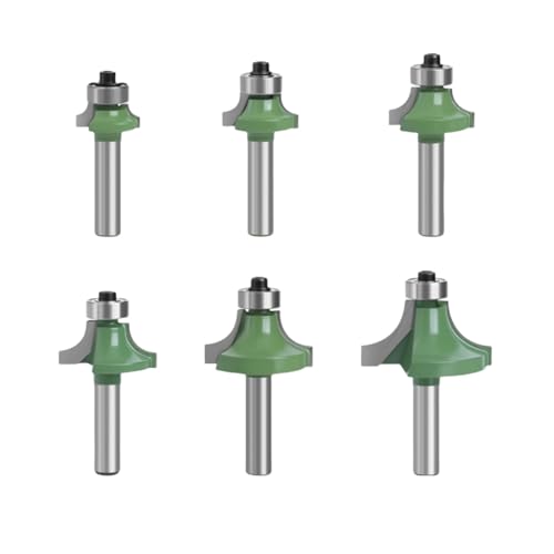 GYQIZSS 8mm Corner Round Over Router Bit mit Lager for Holz Holzbearbeitungswerkzeug Wolframkarbid-Fräser 1 Stück / 6 Stück von GYQIZSS