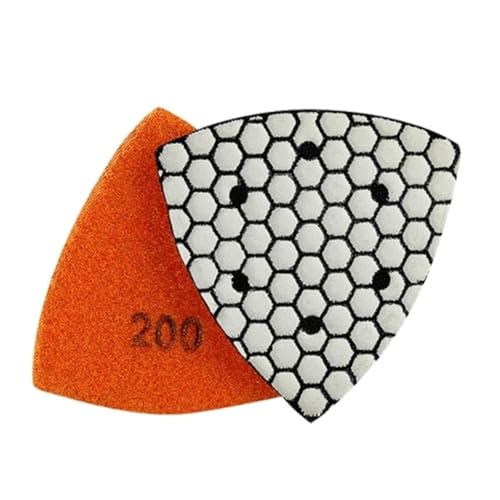 GYQIZSS 90 mm dreieckige Diamant-Trockenpolierpads for Granit, Marmor, Beton, Stein, Schleifpads, Polierscheiben, 1/7 Stück von GYQIZSS