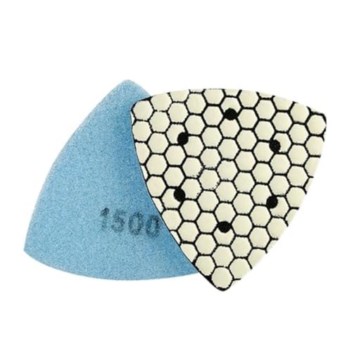 GYQIZSS 90 mm dreieckige Diamant-Trockenpolierpads for Granit, Marmor, Beton, Stein, Schleifpads, Polierscheiben, 1/7 Stück von GYQIZSS