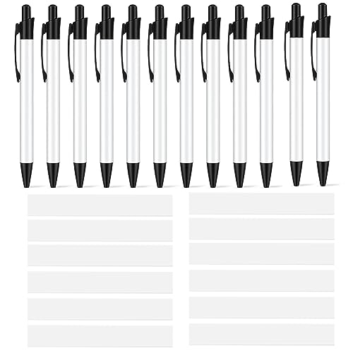 GYSURYB 12 Sets Sublimationsstifte, Sublimations-Kugelschreiber mit Schrumpffolie für Büro, Schule, Schreibwaren, Einfach zu Verwenden von GYSURYB