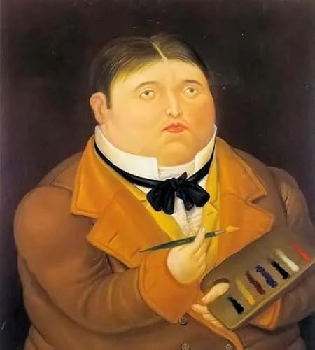 GYTRI CGFHJ Fernando Botero Poster Fernando Botero Leinwand Malerei Moderne Wandkunst《Farbpalette》Bild Fernando Botero Drucke für Wohnkultur 40x40cm ungerahmt von GYTRI CGFHJ