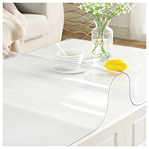 Glasklar Tischdecke Geruchlos,Folie PVC Tischfolie Tischschutz Wasserdicht öLbestäNdig Ratzfest Pflegeleicht Lebensmittelgeeignet Schutzfolie,Rechteck (Dicke:1mm,Größe:30x50cm/11.8x19.7in) von GYUEZX