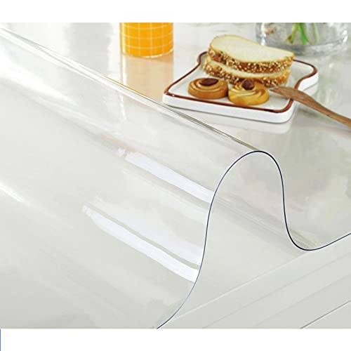 Transparente PVC Tischdecke - Abwischbar Schutztischdecke Tischschutz - Breite & Länge wählbar-FüR Esstisch Couchtisch Und Schreibtisch,Rechteck (Dicke:1.5mm,Größe:30x50cm/11.8x19.7in) von GYUEZX