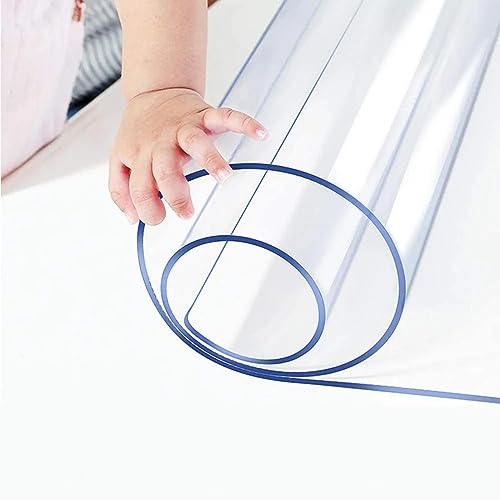 GYYFQH Transparent PVC Tischdecke Tischmatte，tischfolie Transparent Rund，tischfolie Transparent 1mm/ 1.5mm/ 2mm/ 3mm Dick，Anti-hot Tischmatte，für Schreibtisch Tisch Esstisch,1.0mm-30×30mm von GYYFQH