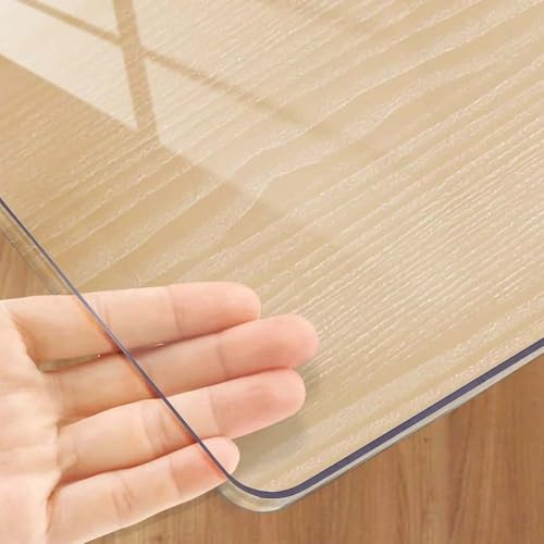 Tischfolie Nach Maß Transparent，Tischfolie Transparent 2mm/3mm，Tischdecke Transparent 200x100，Wasserdicht, Ölbeständig Und Verbrühungssicher Tischdecke(2mm,70×150cm) von GYYFQH