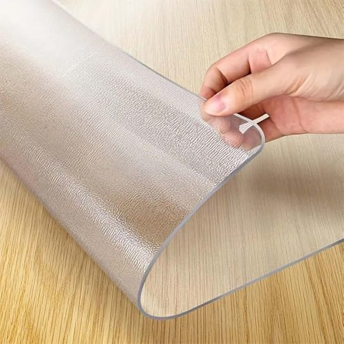 Tischfolie Transparent 2mm/3mm，Transparente Tischdecke Nach Maß，Tischfolie Matt Transparent，Tischfolie Nach Maß Mit Muster，Wasserdichte Schutzhülle(StyleB2mm,40×130cm) von GYYFQH