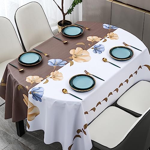 GYYFQH Tischwäsche Tafeltuch Wasserabweisend， Deckchen Modern Tischdecke in Nordischer Mode，tischdeckenunterlage rutschfest ， Für Speisetisch Picknick Party Wasserabweisend Tischdecke,Q-120×170cm von GYYFQH