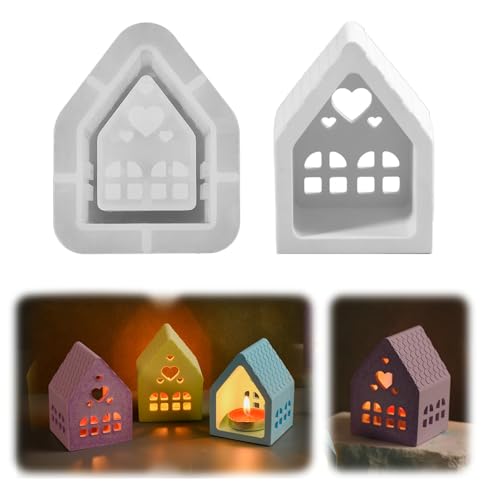 Silicone Moulds Casting Moulds Houses 3D Silicone Mould House Silicone Mould,Silikonform Haus Mini Silikonformen Gießformen Weihnachten, Epoxy Resin Moulds for Making Home Ornaments (B) von GYZGirlover