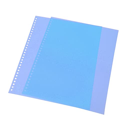 50pcs Blechschutz für Bindemittel, 300x212mm 30 Loch A4 Flexible Frosted Translucent -Bindungsabdeckungen für Kunststoffpapierpage -Protektoren für Berichte Präsentationen (Blau) von GYZOUKA