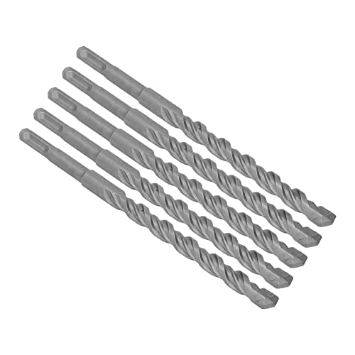 5PCS Schlagbohrer Bits 2 Flöten Spiral Bits Bohrhammer Bit Spiralbohrer mit Hartmetallspitze für Ziegel Beton (14mm) von GYZOUKA