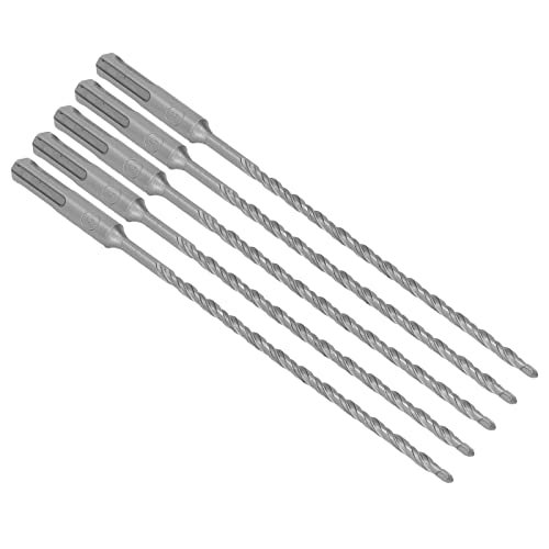 5PCS Schlagbohrer Bits 2 Flöten Spiral Bits Bohrhammer Bit Spiralbohrer mit Hartmetallspitze für Ziegel Beton (5mm) von GYZOUKA