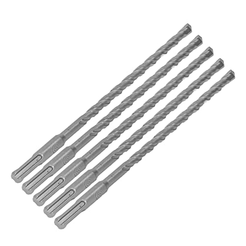 5PCS Schlagbohrer Bits 2 Flöten Spiral Bits Bohrhammer Bit Spiralbohrer mit Hartmetallspitze für Ziegel Beton (8mm) von GYZOUKA