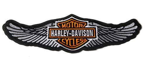 GZM Replica Harley Davidson Alado 25 x 8 cm mit Thermokleber für Jacken, Westen, Biker von GZM