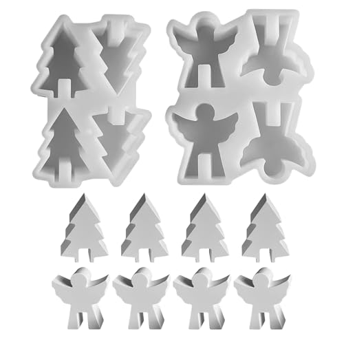 Silikonformen Gießformen Weihnachten,3D Silikonform Schneemann Weihnachten,DIY Gießform Weihnachten Silikonform Kerzenhalter,Gießformen Silikon Weihnachten zur Weihnachtsdekoration (C) von GZWY