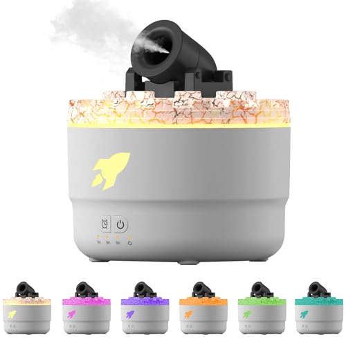 USB Aroma Diffuser mit LED Kanonen, 7 Farben LED Luftbefeuchter Luftdiffusor Aroma Diffuser für Ätherische Öle mit 3 Timer Timing, Duftöl Diffuser für Zuhause Büro Schlafzimmer (B) von GZWY