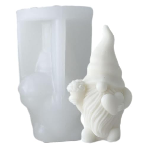 Gnome Silikonform - 3D Wichtel Silikonform, Weihnachten Wichtel Silikon Gießformen, Für Herstellung Von Kerzen, Schokolade, Fondant von Gacqpli