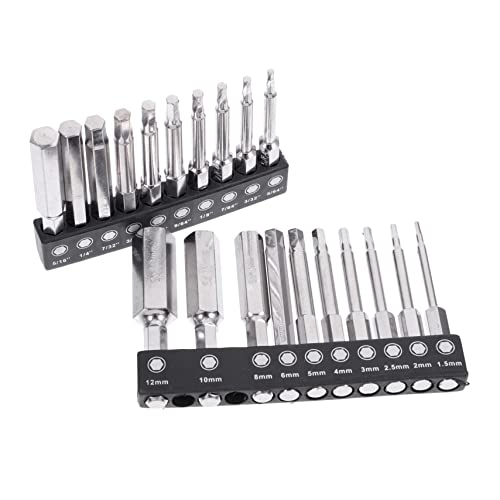 1 Satz Hex-bit Gesetzt Bohrer Bits Für Schlagschrauber Treiberbits Hex-bits Schlagbits Chrom-vanadium-legierter Stahl Silver 20st Gadpiparty von Gadpiparty