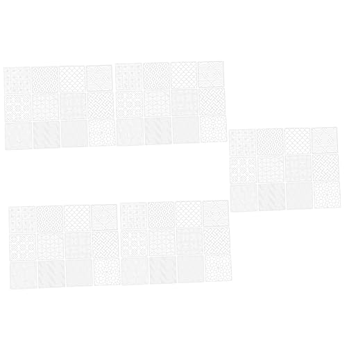 60 Stk geometrische Zeichnungsvorlage bodengeschnittene Malschablone Geometrie Malschablonen Geometrie-Schablone plastikenten plasur Dekor Kachel-Vorlage Hohle DIY-Schablone Weiß Gadpiparty von Gadpiparty