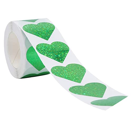 Gadpiparty 1 Rolle Herz Siegel St. Patricks-Etiketten Umschlagaufkleber Dekorationen scrapbooking sticker scrapbook stickers Aufkleber verpacken Hochzeitsaufkleber für Gefälligkeiten Green von Gadpiparty