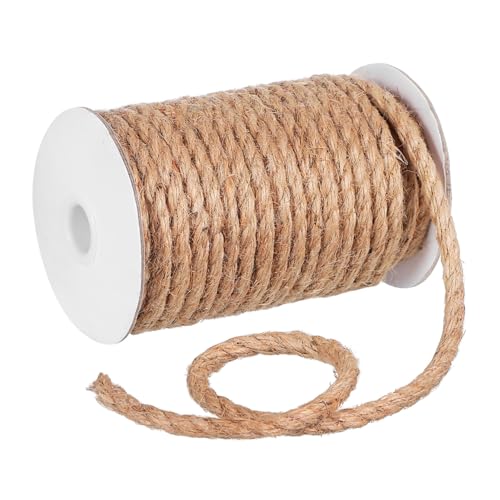 Gadpiparty 1 Rolle Umweltfreundliches Hanfseil Hochleistungsschnur Tauziehen Seil Starke Seile zum Aufhängen Basteln mit Jute Dekoratives Jute Dickes Seil Hängendes Seil Juteseil Beige von Gadpiparty