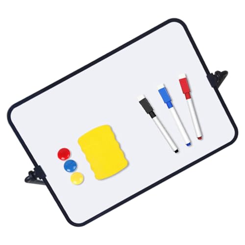 Gadpiparty 1 Satz Büro Trockenlöschtafel für den Schreibtisch weißes Papier Planke Kreide infotafel doodle board black board tavlit zeichenplatte Weiße Bretter Schreibtisch Whiteboard Plastik von Gadpiparty