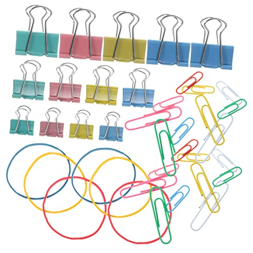 Gadpiparty 1 Satz Mappe Große Büroklammern Papierverschlüsse Büroklammern Sortiert Clips Dokumentieren Medium Bindeklammern Bulk Büroklammern Mittlerer Größe Zwischenablage Plastik von Gadpiparty