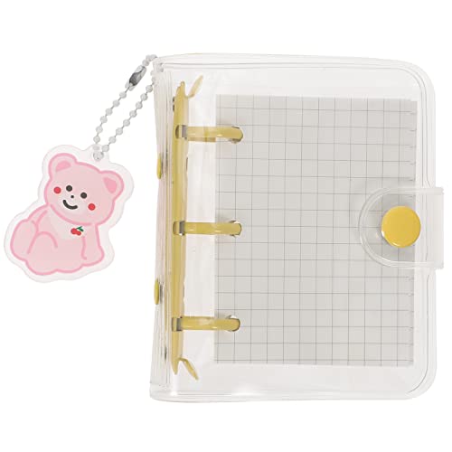 Gadpiparty 1 Satz Mini-notizbuch Klares Pvc-notizbuch Mini-ordner-notizbuch Klares Notizbuch Loseblatt-notizbuch Notizbuch Binder Notizbuchordner 3 Ring Transparente Schale Sanft Eisen von Gadpiparty