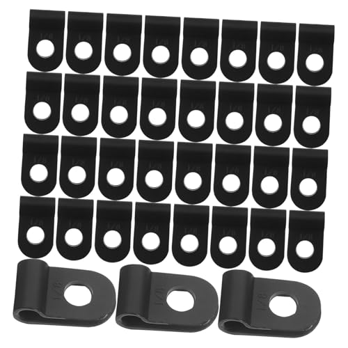 Gadpiparty 1 Satz R-klemme Kabelschutz Kabelbefestigung Kabelklammer Kabelfixierung Kabelclips Drahtklammern Lichtschlauchclips Im Freien Drahthalter Für Kabel Drahtklemme Pvc Black 100 Stück von Gadpiparty