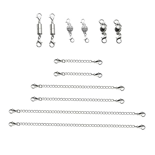 Gadpiparty 1 Satz Teiliges Magnetverschluss Ketten für DIY Schmuckherstellung Umweltfreundliche Magnetverschlüsse für Armbänder und Mehr Silberfarben für Projekte und Gadpiparty 1 Satz Teiliges Magnetverschluss Ketten für DIY Schmuckherstellung Umweltfreundliche Magnetverschlüsse für Armbänder und Mehr Silberfarben für Projekte und von Gadpiparty