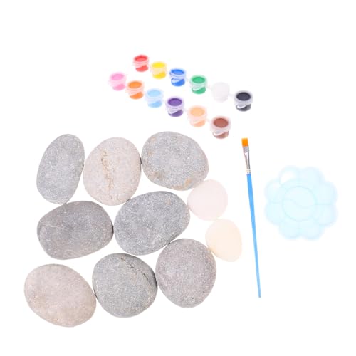 Gadpiparty 10 Stück Teiliges Bemalbare Steine mit Pinsel Farbpalette und Mischschale für Kunstunterricht Vorschule und Projekte Große Natürliche Malsteine Gadpiparty 10 Stück Teiliges Bemalbare Steine mit Pinsel Farbpalette und Mischschale für Kunstunterricht Vorschule und Projekte Große Natürliche Malsteine von Gadpiparty
