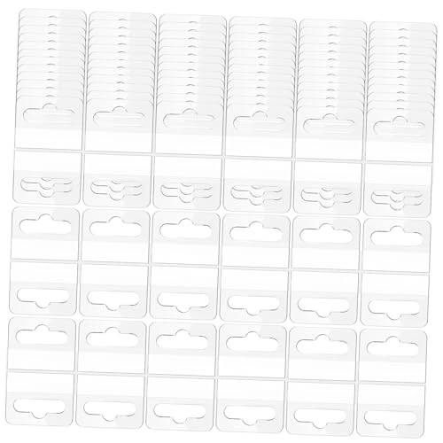 Gadpiparty 100St hängendes Etikett Sackleinen mit Kordelzug Rock-Schuh-Clips Schuhschnalle Schuhclips Stecker PVC Aufhängeetiketten Transparente Aufhänger klebrige Kleiderbügel hängende Tags von Gadpiparty