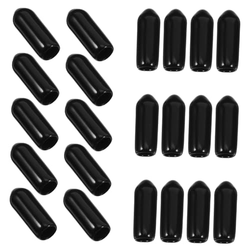 Gadpiparty 100st Kabelschutzkappe Kappe Halbrundkopfschraube Schraubenschutzkappe Sechskantmutterabdeckung Drahtkappen Elektrisch Flexibler Schraubgewindeschutz Gummispitzen Black Pvc von Gadpiparty