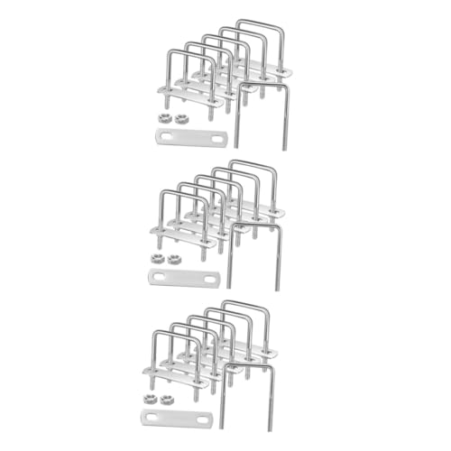 Gadpiparty 18 Sätze Quadratisches Kartenset Quadratischer U-bolzen U Schrauben U-bolzen Mit Quadratischer Biegung Vierkant-u-bolzen U Klemmen U Bolzenklemme Rostfreier Stahl Silver von Gadpiparty