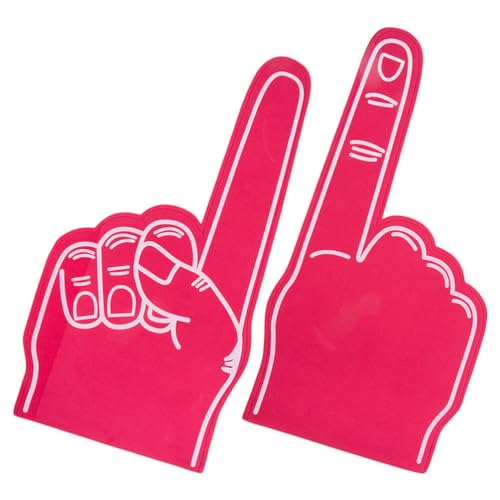 Gadpiparty 18-Zoll-Riesenschaum-Finger: 2 Stück Rote DIY-Rohling-Schaumstoffhand Universelle Schaumhand – Feier-Pompons Für Schulartikel Sportveranstaltungen Fußballspiele von Gadpiparty