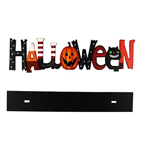 Gadpiparty En Halloween Zeichen Block Decor Holz Desktop Schmuck Hohl Schmücken Halloween Dekorationen Home Mall Decor von Gadpiparty