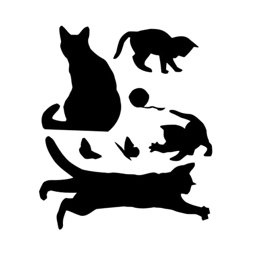 Gadpiparty 2 Blätter Entfernbare Aufkleber Gang Kinderzimmer Zuhause Aufkleber Katze Wandaufkleber Wandposter Wandtattoo Schwarze Katze Abnehmbarer Wandaufkleber Die Katze Wandtattoos von Gadpiparty