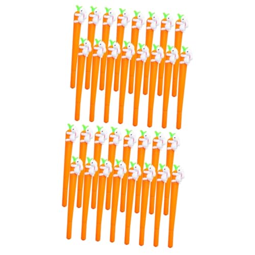 Gadpiparty 2 Sätze Karotte Gel Stift Farbige Stifte Flair-stifte Gelschreiber Zum Schreiben Kugelschreiber Schreibutensilien Cartoon-stifte Karottenhäschenstift Plastik Orange 24 Stück * 2 von Gadpiparty