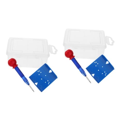 Gadpiparty 2 Sätze Locher Montageplatte Schrankwand Flurschrank Schranktüren Klemmbügel Klemmregal Anzugtasche Scharnier Werkzeug Klemmen Schrankfüsse Bohrständer Klemmbausteine Blue Plastik von Gadpiparty