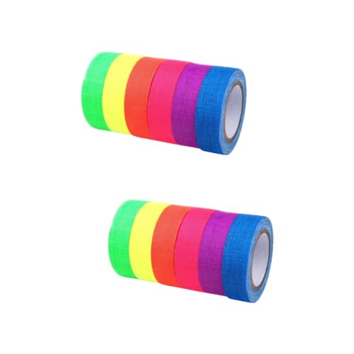 Gadpiparty 2 Sätze Reflektieren Des Klebeband Streamer Partydekorationen Klarer Tischdeckenschutz Glühen Led Neonschild Deko Tisch Uv-klebeband Uv-partyzubehör Bockiges Tuch 6 Rollen * 2 von Gadpiparty