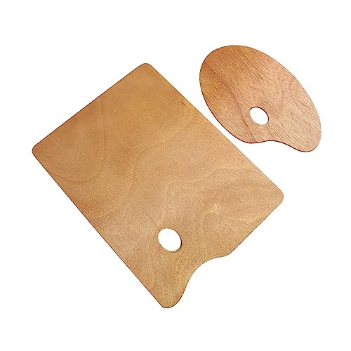Gadpiparty 2 Stück Holz Mischpalette mit Daumenloch Oval für Ölfarben Künstlerbedarf für Schüler und Hobby Maler Gadpiparty 2 Stück Holz Mischpalette mit Daumenloch Oval für Ölfarben Künstlerbedarf für Schüler und Hobby Maler von Gadpiparty